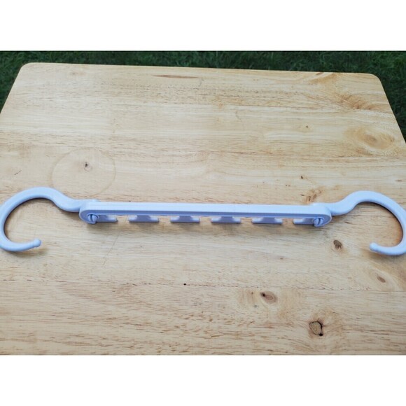 Hangable white adjustable multifunctional clothes hook set of 3 - Picture 4 of 7